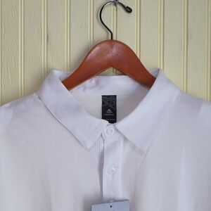 Haimont Polo Shirt Mens XL White Solid Lightweight Golf Performance Knit Top